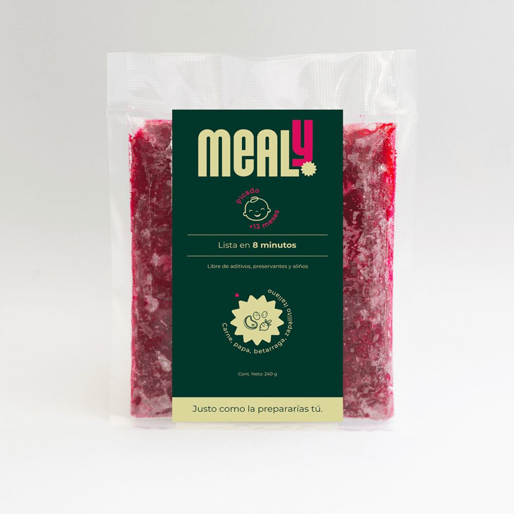 Picado de carne natural para bebés – MEALY – 240gr congelado