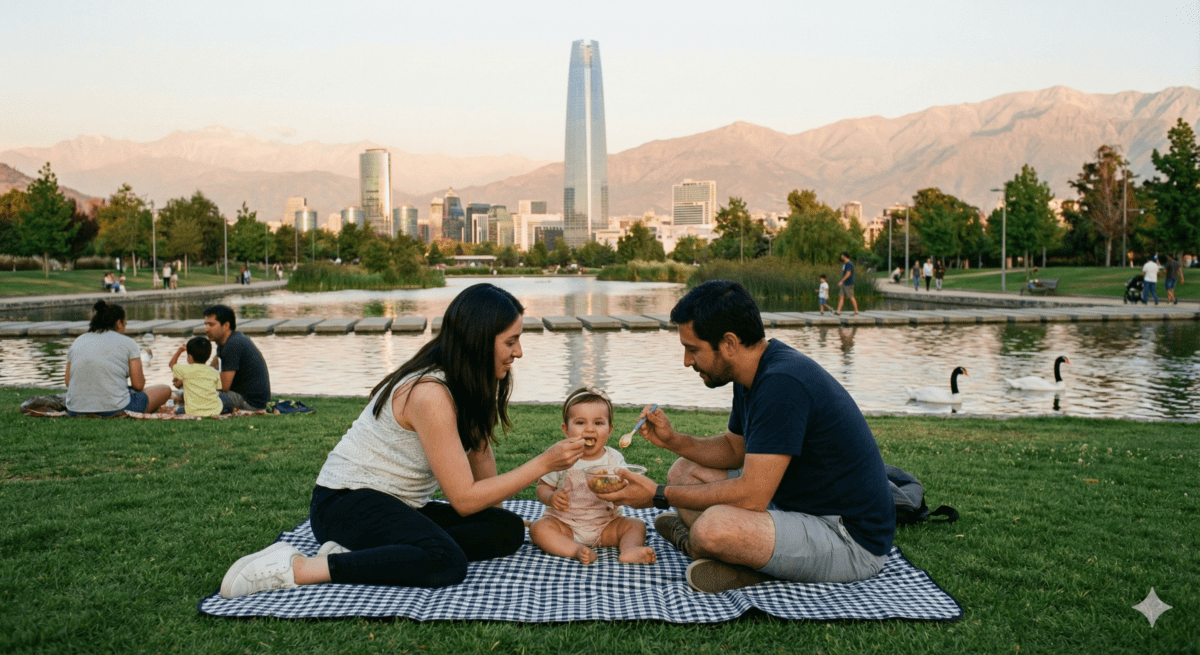 Comiendo picados parque bicentenario