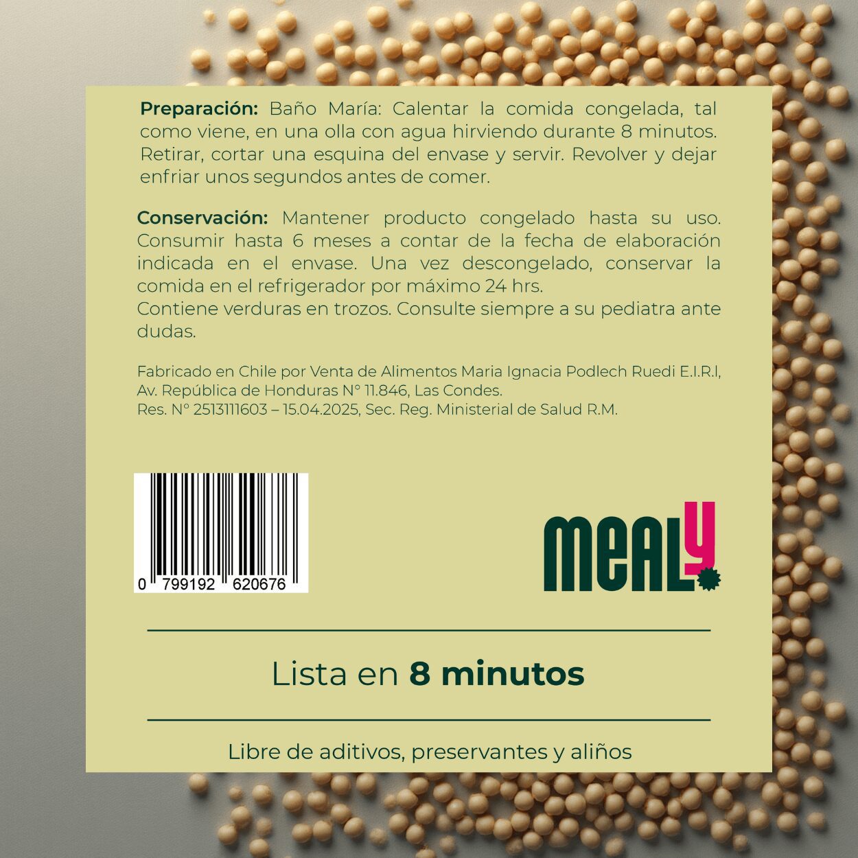 Picado de garbanzos para bebés | natural, sin piel y congelado – 240gr 4 Picado de Garbanzos para Bebés | Natural, Sin Piel y Congelado – 240gr - Imagen 4