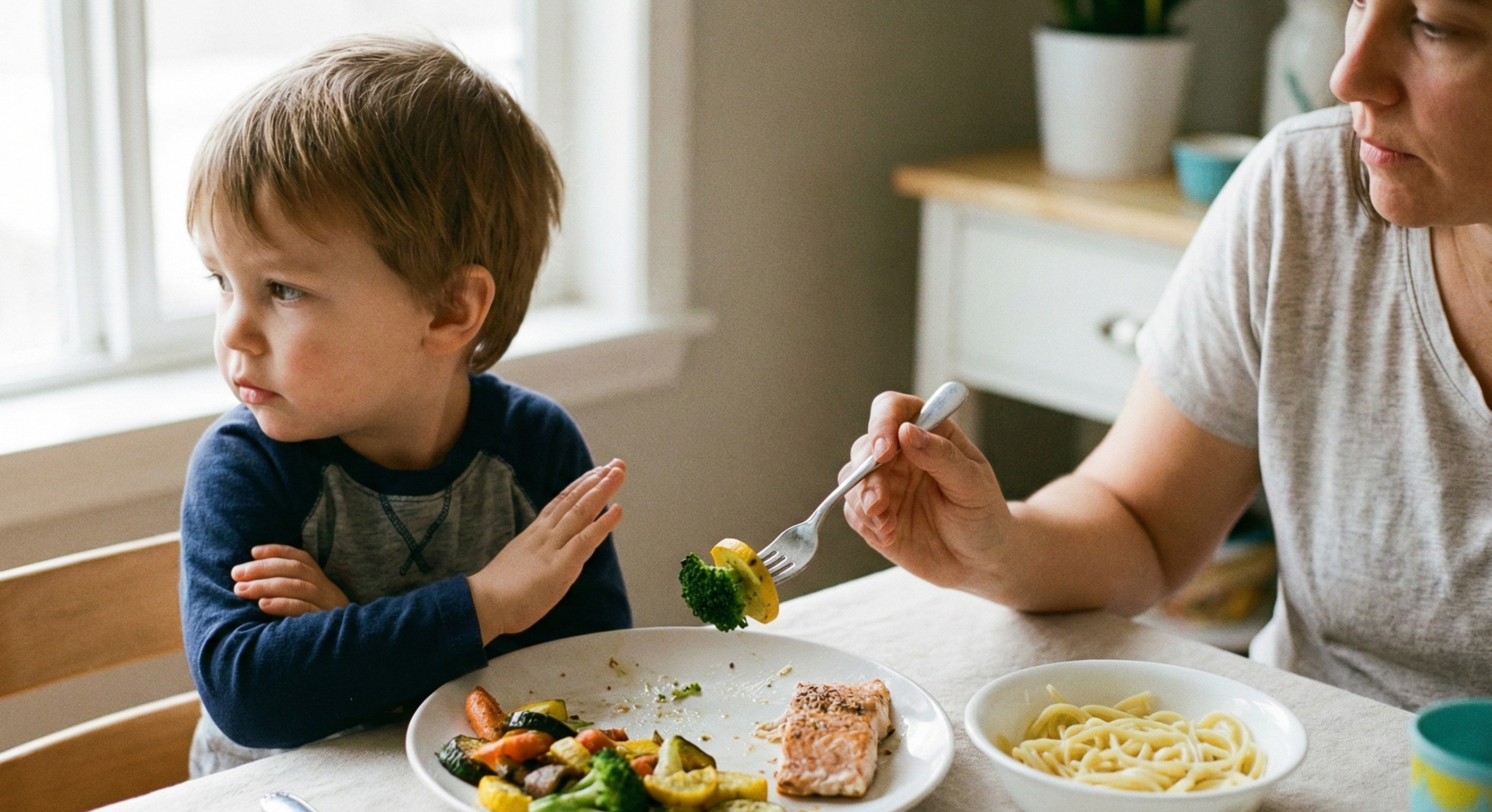 hijo rechaza la comida nueva